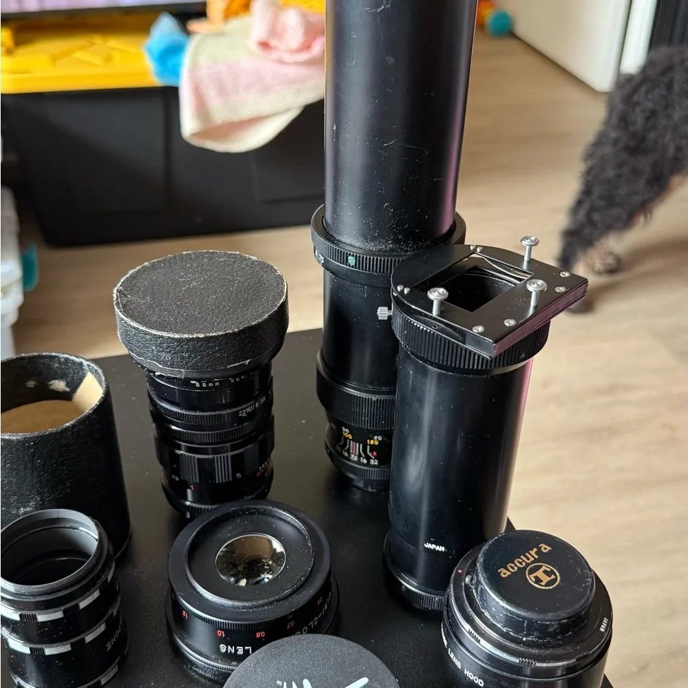 Black Camera Lens Set